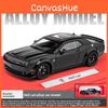 Сплавной коллекционный модель спортивного автомобиля Dodge Challenger Srt Hellcat для детей с инерционным управлением и открывающимися дверями