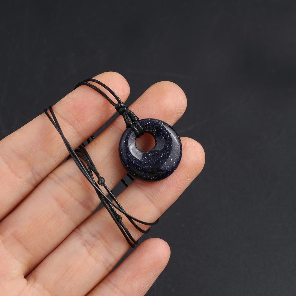 Новый стиль ожерелье натуральный камень белый нефрит/агат/лабрадорит ожерелье круглый кулон для женщин подарок на день рождения