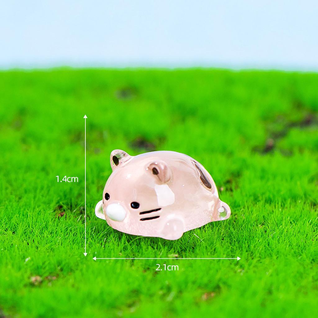 Cute Glow-in-the-dark Resin Animal Miniatures For Diy Micro Landscape Decor