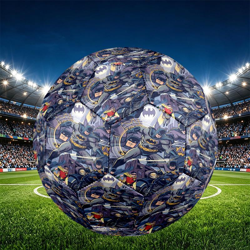 Batman Print Size 5 Soccer Ball, PU Wear Resistant Football for Match Training and Daily Practice, Birthday Gift for Soccer Fans