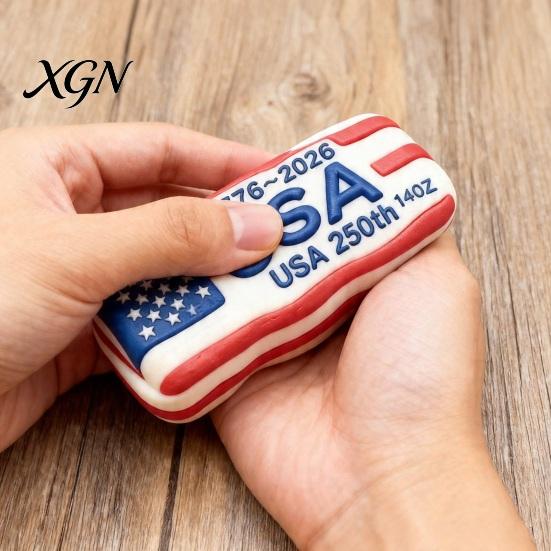 Stress Relief Squeeze Ball America 250th Anniversary Toy Patriotic USA Portable Reliever Sensory Fidget Pinch Party Favors