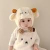 Милая плюшевая шапка-ушанка с изображением ягненка - зимний теплый толстый свитер для мальчиков и девочек