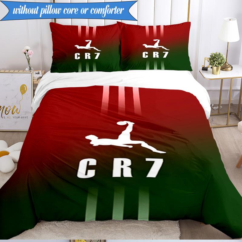 3PCS Real Madrid Legend Bedding Set 2D Printing (Includes 1 Duvet Cover + 2 Pillowcases Coreless), Bedroom decor,Fan gift
