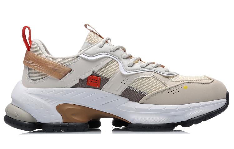 Men's Sneakers Li-Ning Counterflow Casual Shoes Men's Low-top Eggnog Gray