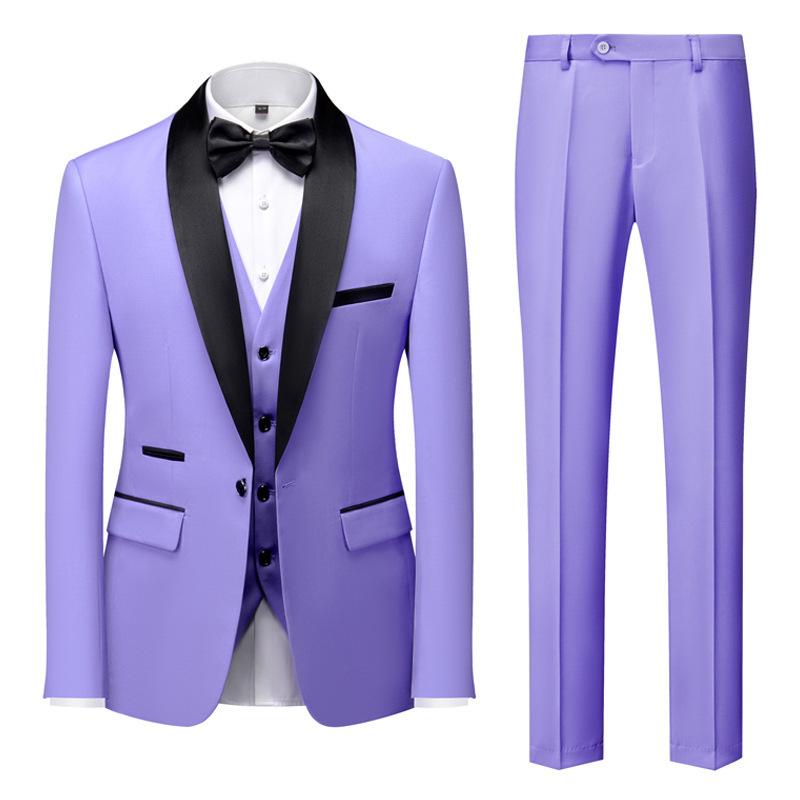 Мужской костюм большого размера в стиле business casual, набор-тройка для свадеб и мероприятий