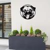 Pug Metal Wall Decoration - Adorable Pug Metal Wall Art, Customizable Name Sign, Stylish Dog Metal Wall Sign and Hanging