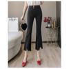 Korean Fashion Streetwear Summer High Waist Women's Skinny Tassel Capris Pants for Women Skinny Flare Pants Woman Trousers