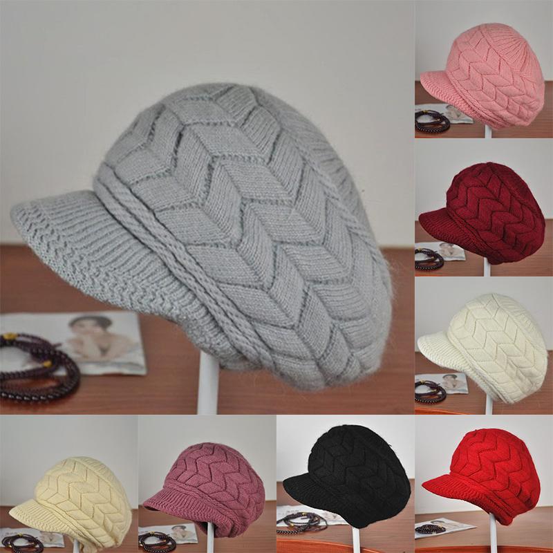 Женская вязаная шапка зимняя теплая вязаная мешковатая шапка-берет шапка-бини лыжная шапка