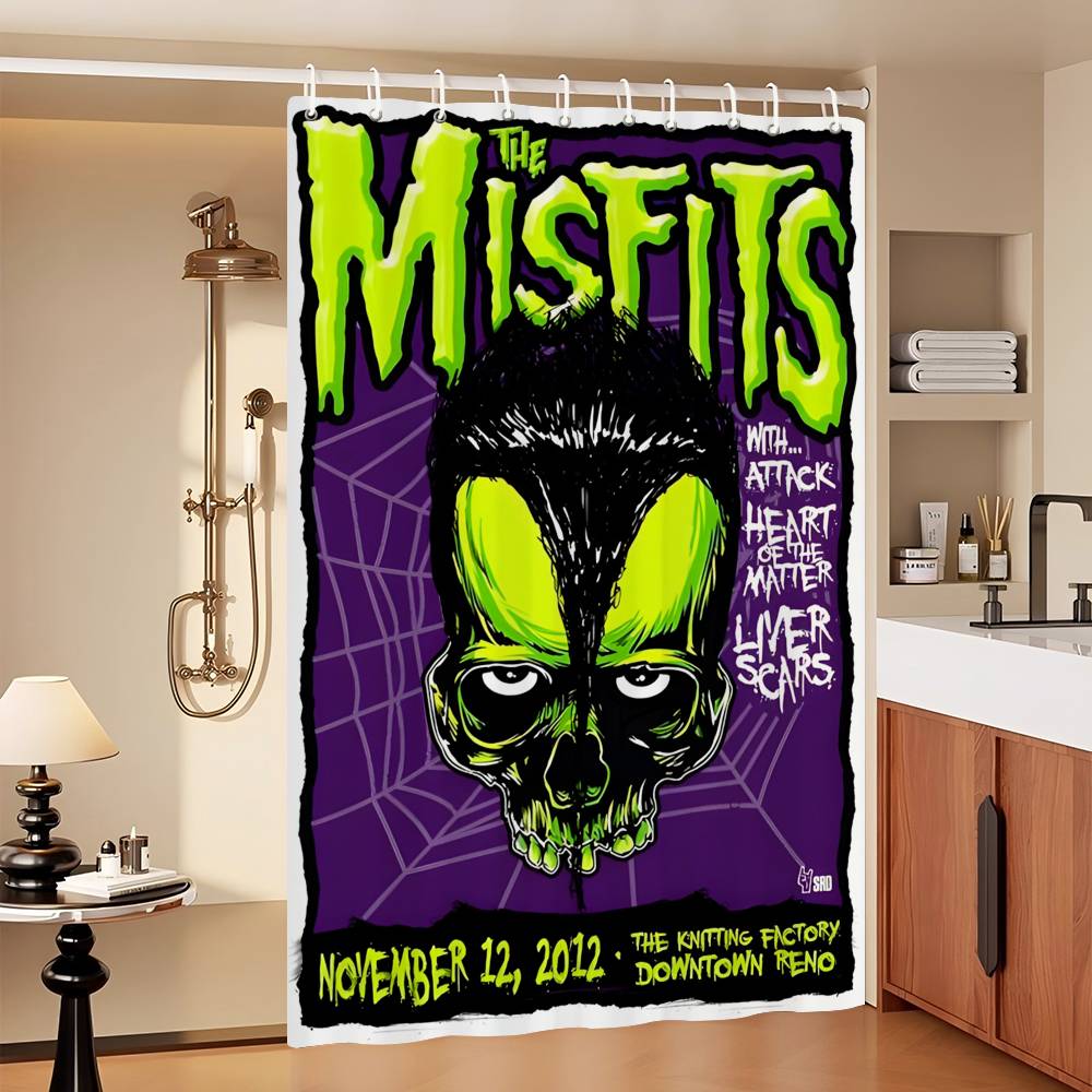 M-Misfits Hot 1 Piece Of 150X180Cm Printed Shower Curtain Partition Bathroom Waterproof And Mold Resistant