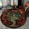 Viking Valknut Yggdrasil Tree of Life круглый ковер, ковер для гостиной, спальни, дивана, декор игровой комнаты, нескользящий напольный коврик