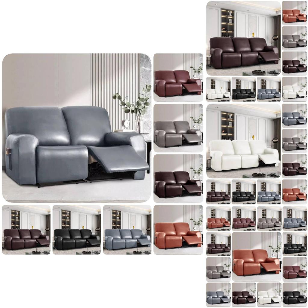 Роскошный чехол на диван из искусственной кожи ПУ Водонепроницаемый Полная защита Чехол для кресла-реклайнера Комплект