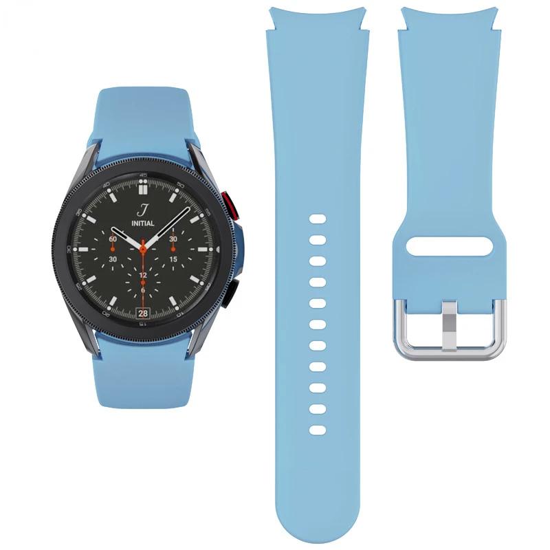Силиконовый ремешок 20 мм для Samsung Galaxy Watch 7/6/5/4 40 мм 44 мм Pro 45 мм Браслет Ремень Galaxy Watch 6 4 Classic 47 мм 46 мм Correa