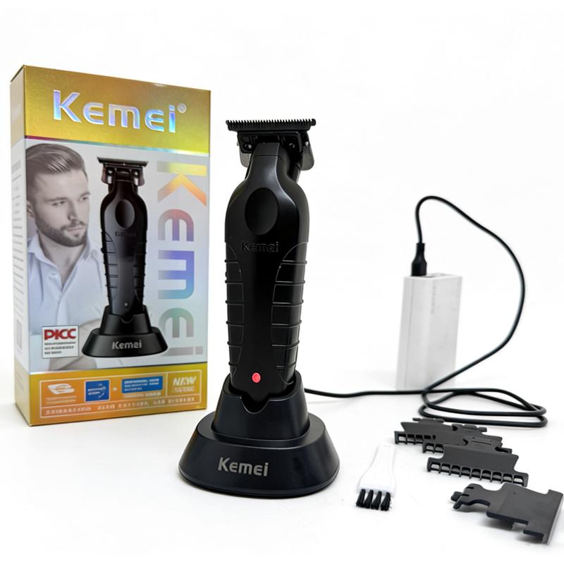 Электрическая машинка для стрижки волос Kemei KM-2299D с подставкой, USB-зарядкой, масляной головкой для стрижки волос KM-2299