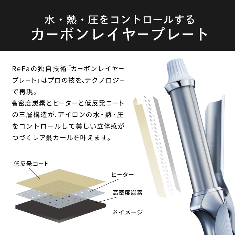 Store ReFa Curl Iron Pro 32mm ReFa CURL IRON PRO32mm White Guidebook Included Curling Iron Shiny Shiny No Damage Present Gift Overseas Compatible Iron