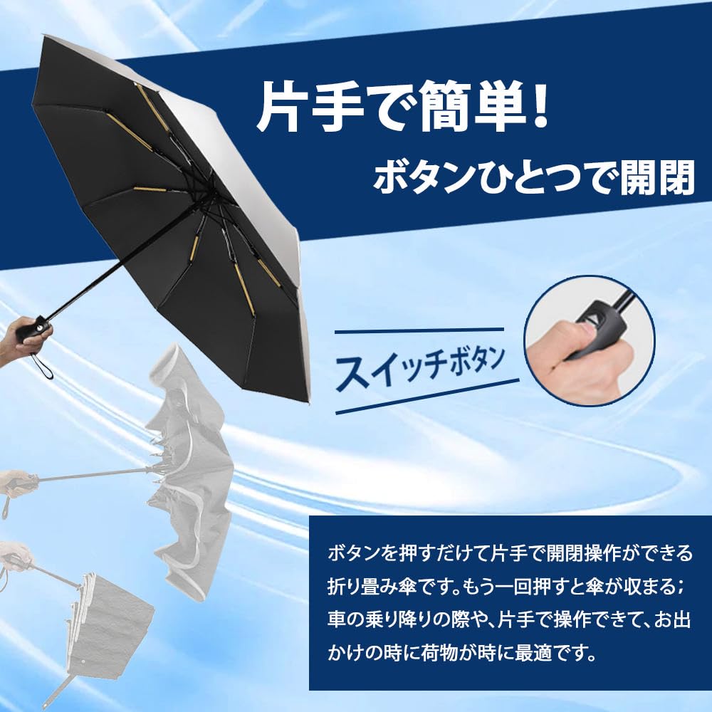 Складной автоматически открывающийся и закрывающийся зонт Складной сильный дождливый тайфун супервода быстро складывающийся легкий тепловой УФ для солнечной и дождливой погоды складывающийся