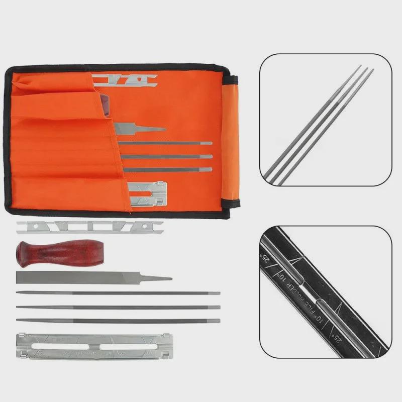 9-Piece Electric Chainsaw File Bag Set