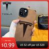 Автомобильная наклейка Tesla Для логотипа автомобиля Tesla Чехол для телефона Cover Для 15 Pro Max Для IPhone 14 16 Pro Max 12 Mini 11 13 Pro Xr X Xs 8 7 Plus