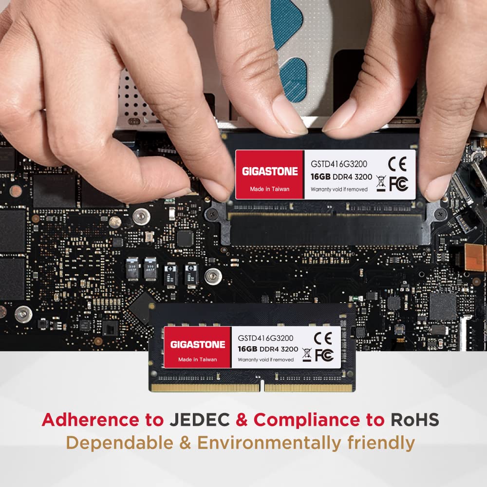 Gigastone 16GBx8 DDR4 3200MHz or CL22 SODIMM 260 Pin Unbuffered Laptop Memory Module Upgrade [Memory DDR4] (128GB Kit) (2933MHz 2666MHz) PC4-25600