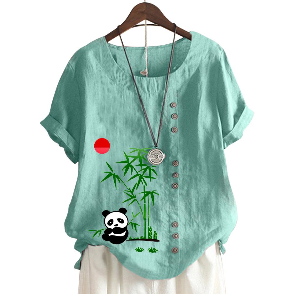 Женский хлопковый повседневный топ с круглым вырезом и короткими рукавами, 11 цветов