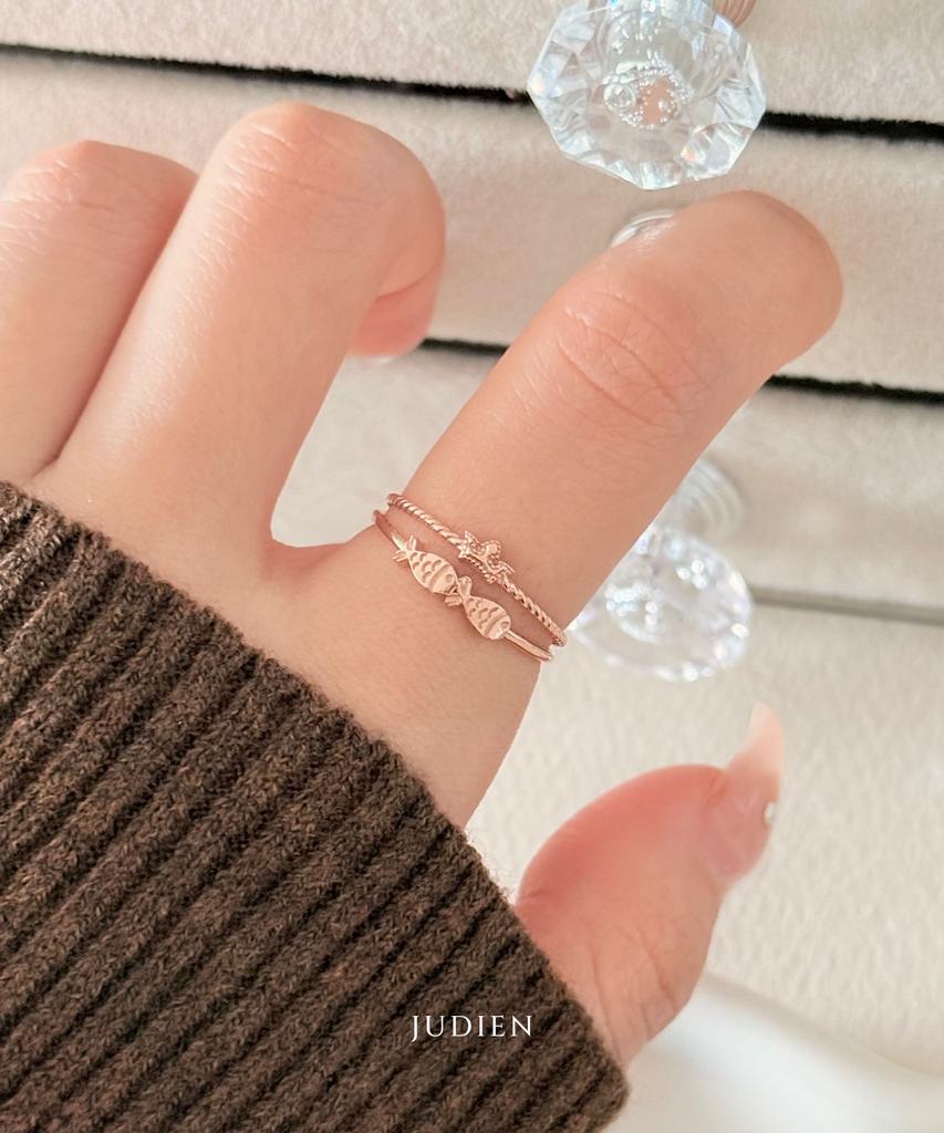 Judien 10K 14K 18K Phineas Fish Crown Ring