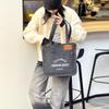Women's Bag Casual Canvas Bag Korean Printed Tote Bag Fashion Large Capacity Shoulder Bag