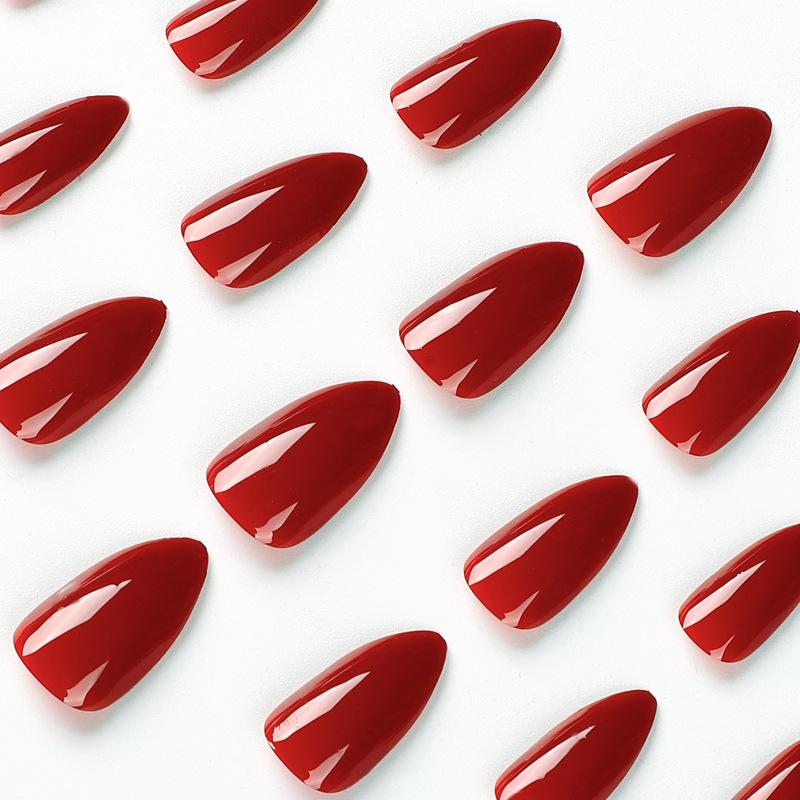 24 шт. накладных ногтей Press On Nails, средняя и длинная коллекция, однотонные ногти, оптовая продажа готовых изделий для маникюра, усовершенствованные накладные ногти