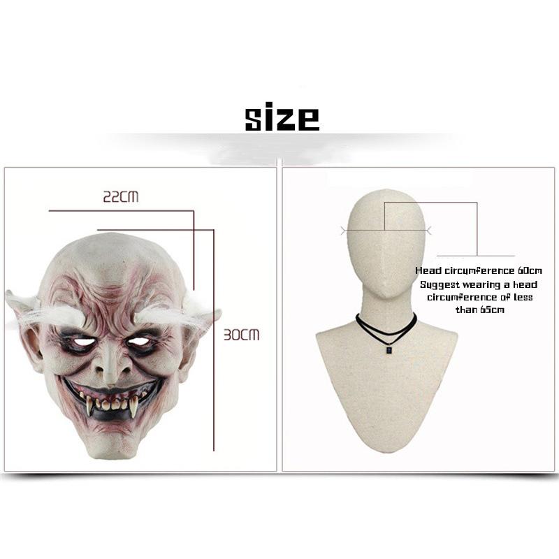 Маска вампира из латекса, безопасная и удобная, устойчивая к разрывам, экологически чистая и нетоксичная, реалистичная и устрашающая конструкция