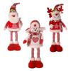 Рождественские эластичные куклы, удлиняющиеся ноги, фигурки, настольные украшения, Рождество