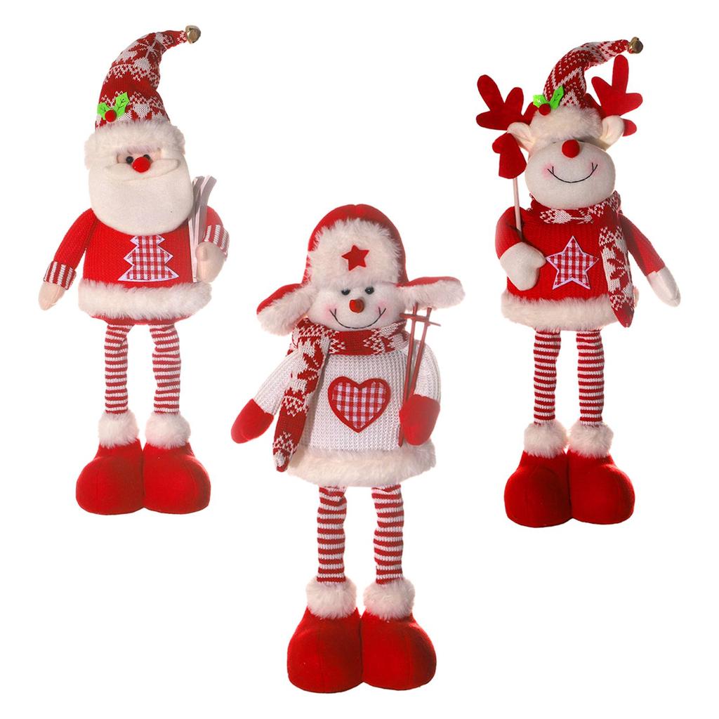 Рождественские эластичные куклы, удлиняющиеся ноги, фигурки, настольные украшения, Рождество