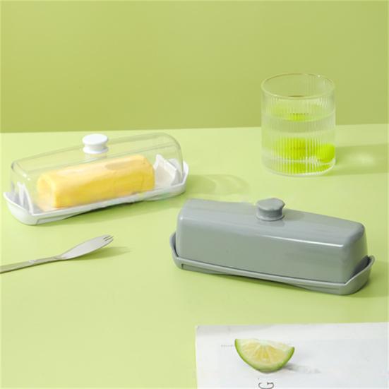 Butter Box with Lid Spatula Easy Grip Handle Butter Storage Container Dust-Proof Dishwasher Safe Refrigerator Butter Dish for Kitchen Cafe