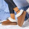 Thick Bottom Furry Snow Boots Women 2025 Winter Soft Chunky Platform Fluffy Fur Ankle Boots Warm Short Plush Suede Casual Shoes