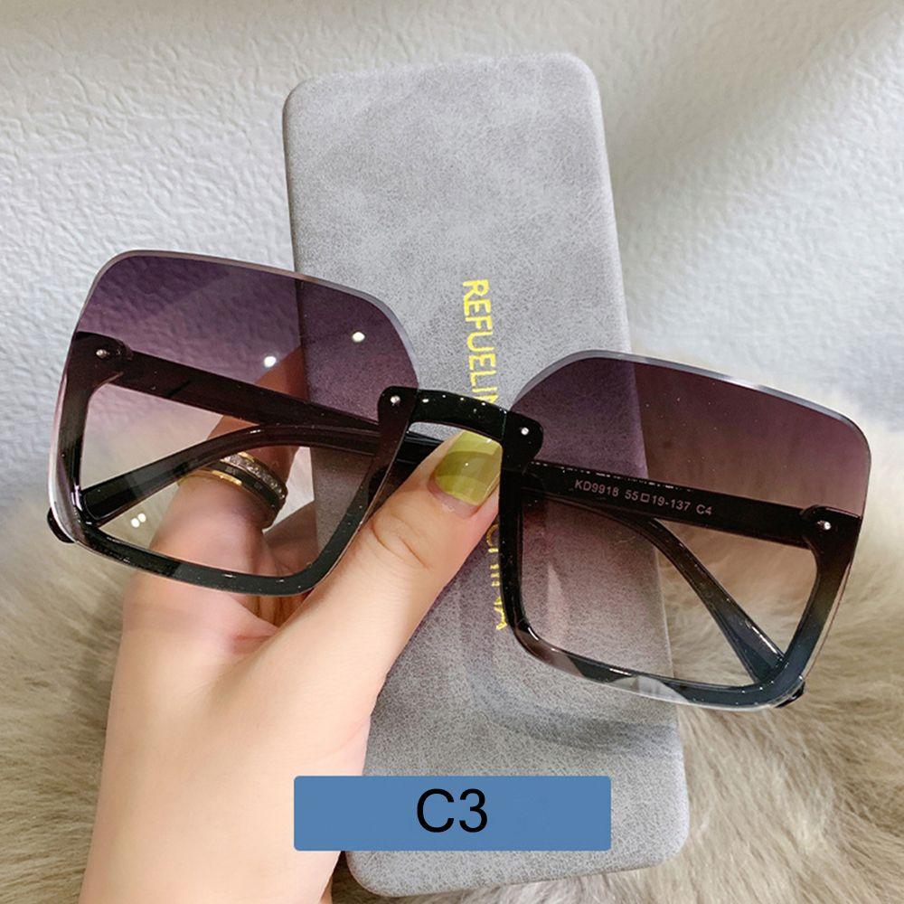 Luxury UV400 Vintage Oversized Sunglasses Eyewear for Lady Big Frame Women Square Sun Glasses