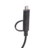 Зарядный шнур с двойным выходом, оснащенный разъемами Type C и USB 5-контактным, со встроенными переключателями для гаджетов 5 В 3 А