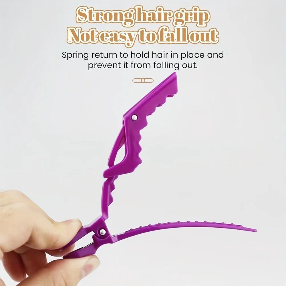 6 шт./набор Зажим для волос «Аллигатор» Парикмахерские зажимы Пластиковый зажим для волос Профессиональный парикмахер Для салонной укладки Заколки Аксессуар для волос