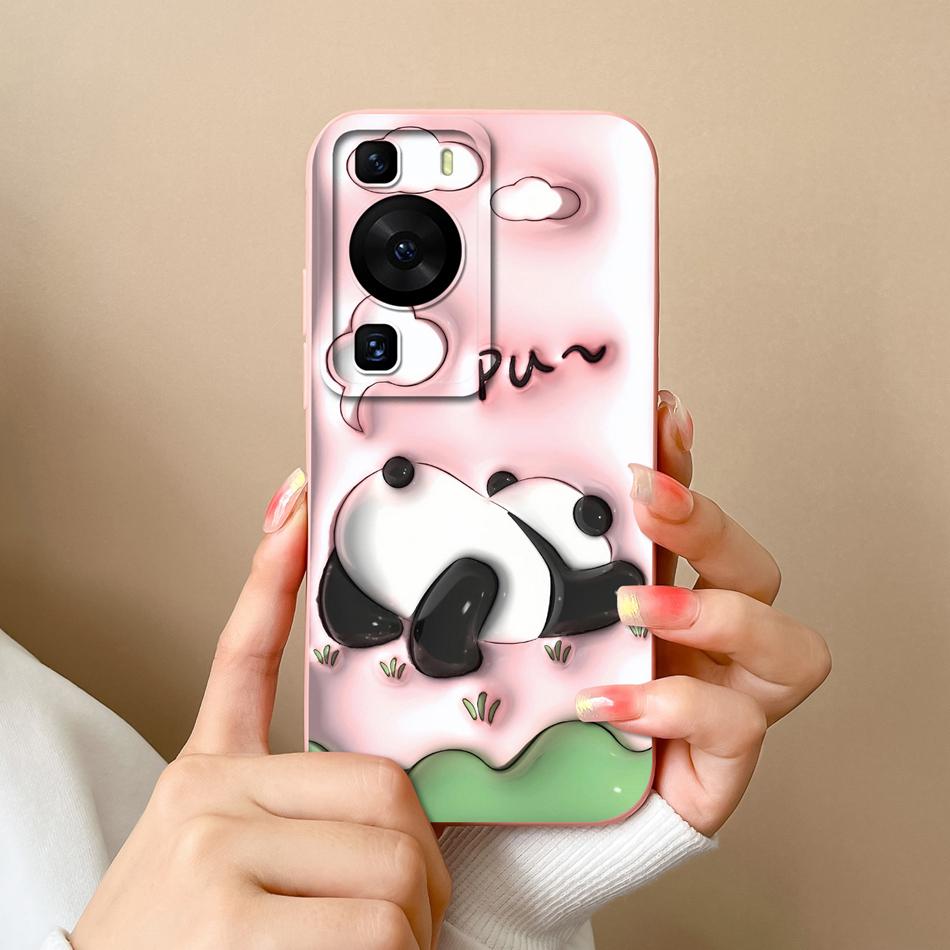 For Huawei P60 Pro Art Phone Case Cute Design Soft Liquid Silicone Back Cover For HuaweiP60 P 60 Anti Drop Durable Bumper Funda
