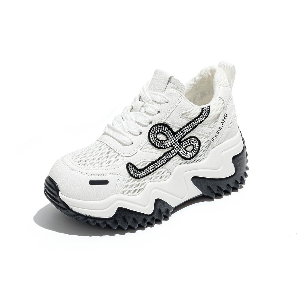 Women's Shoes 2025 New Internet Celebrity Explosion Main Push Breathable Casual Shoes Heightening Dad Shoes Fashionable Versatile Breathable Mesh Sho