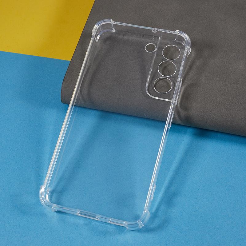 For Samsung Galaxy S22+ 5G Back Cover Reinforced Corners Anti-drop TPU Transparent Phone Case