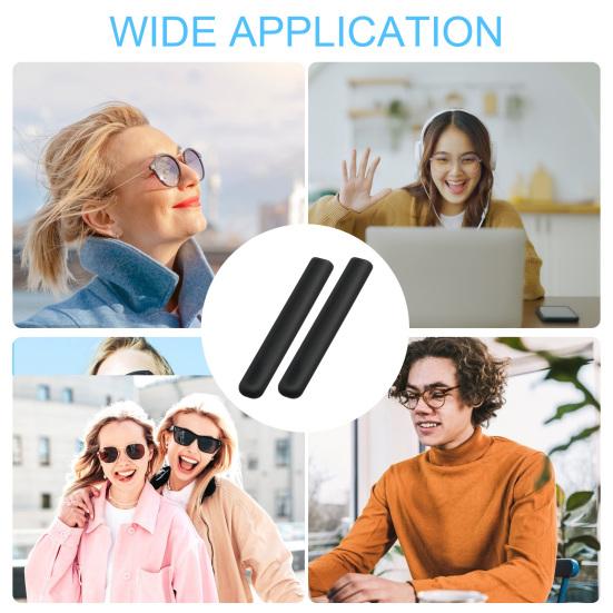 2/4 Pairs Silicone Eyeglasses Temple Tips Sleeve Non-slip Glasses Retainers Lightweight Soft Ear Sock Sleeves for Sunglasses Reading Eyeglasses