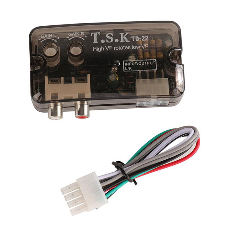 12V Auto Car Audio Converter Rca Stereo High To Low Adjustable Frequency Adapter
