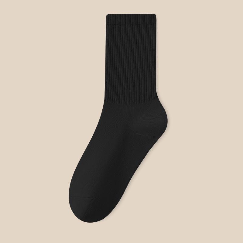Женские весенне-осенние повседневные однотонные хлопковые носки-гольфы против образования катышков