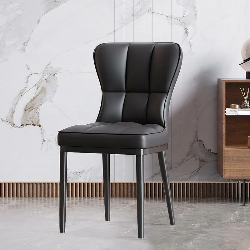 Nordic Simple Dining Chairs Luxury Upholstered Ergonomic European Dining Chairs Trendy Beauty Eetkamerstoel Kitchen Furniture