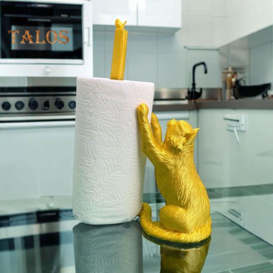 Отдельно стоящий держатель для бумажных полотенец в виде кота, прочная конструкция, держатель для бумажных полотенец на кухонной столешнице, забавный органайзер для бумаги в виде кота