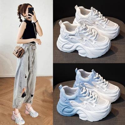 Папины кроссовки, Женские повседневные кроссовки на одинаковой платформе, Универсальная спортивная обувь на толстой подошве