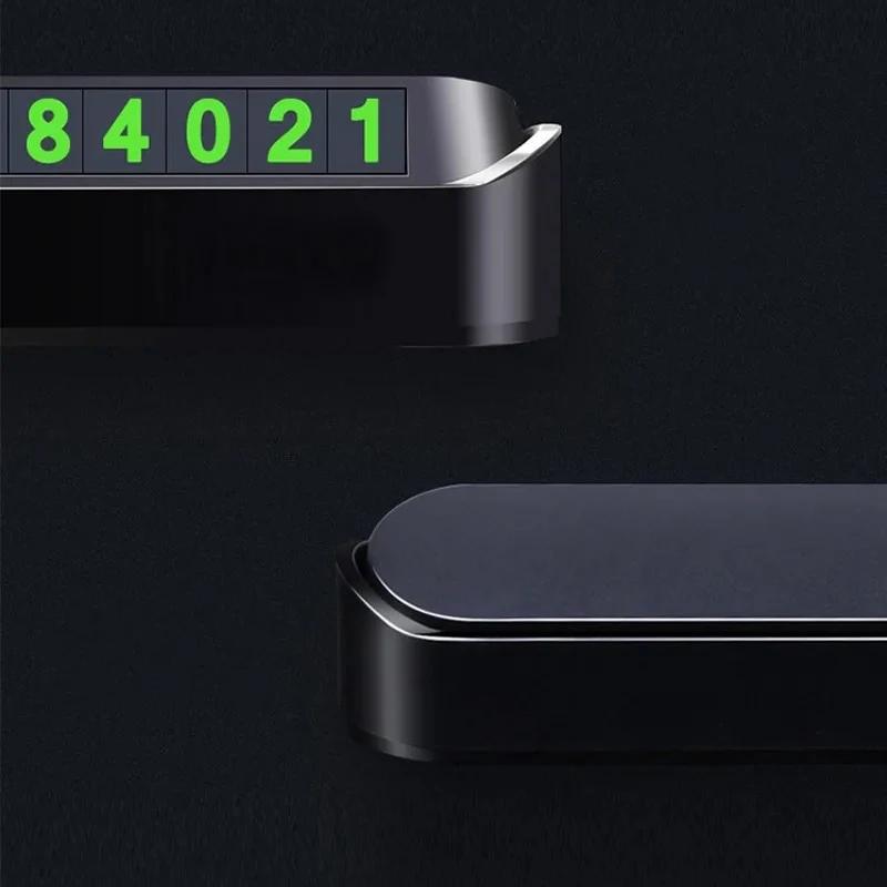 Светящаяся временная парковочная карта для автомобиля, наклейка с номером телефона, временная парковка, украшение интерьера автомобиля, автомобильные аксессуары