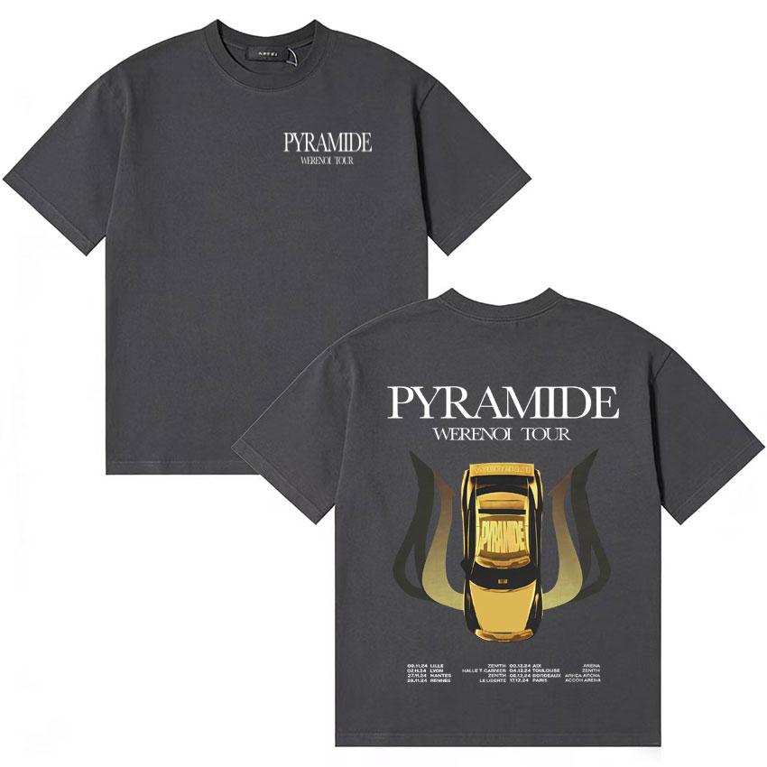 Rapper Werenoi Tour Pyramide Album Summer Harajuku Oversized Print Tshirts Unisexs Womens Retro Comfort Short Sleeve Clothes Unisex
