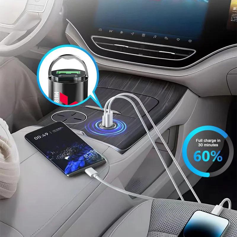 1Pcs Car USB fast charging power adapter Car Accessories For Mitsubishi ASX Lancer Pajero Outlander L200 EVO Lancer EX