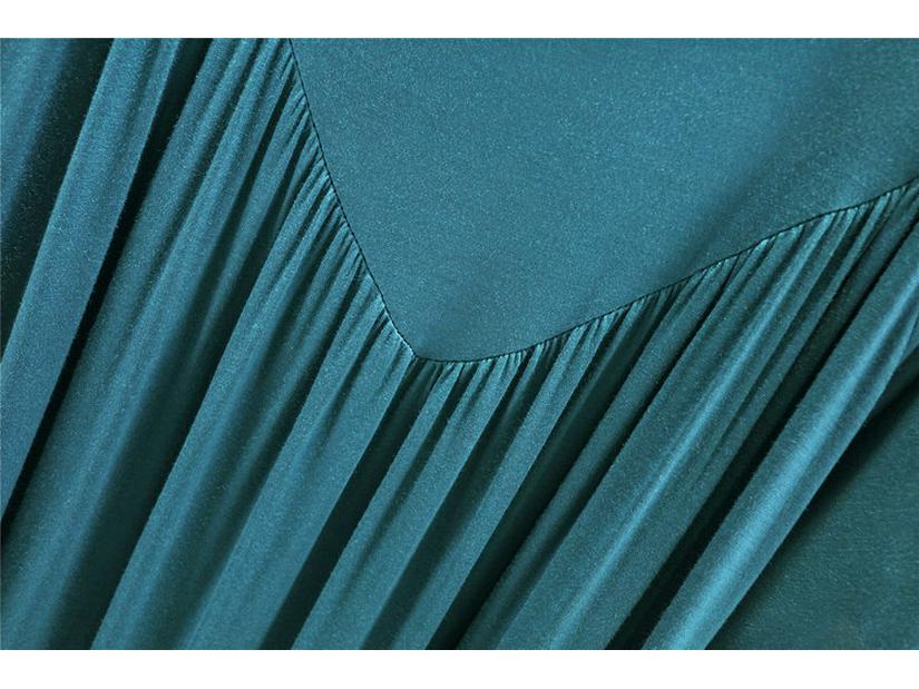 Женская ночная сорочка А-силуэта с плиссировкой больших размеров - Летняя модальная