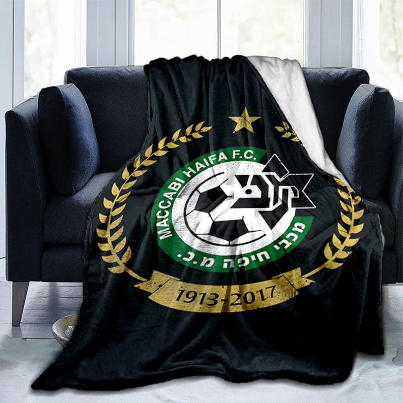 Maccabi Football Club Printed Throws Blanket Soft Flannel Blankets for Couch Bed Gifts for Men Women Picnic blanket Christmas gifts