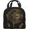 Mandala Boho Crescent Moon Sun Dreamcatcher Lunch Bag Waterproof Portable Tote Bag for Fashion Lunch Box with Zip Closure