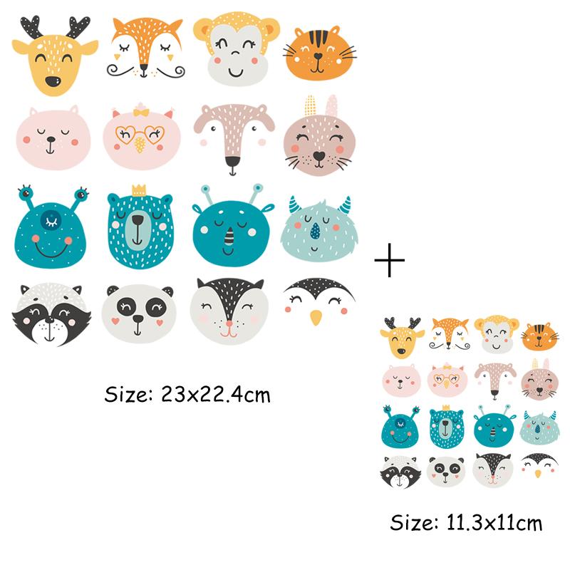 Набор нашивок с изображением животных из мультфильмов, наклейки на одежду, термотрансферная футболка «сделай сам», платья, новые цветочные аппликации на одежде